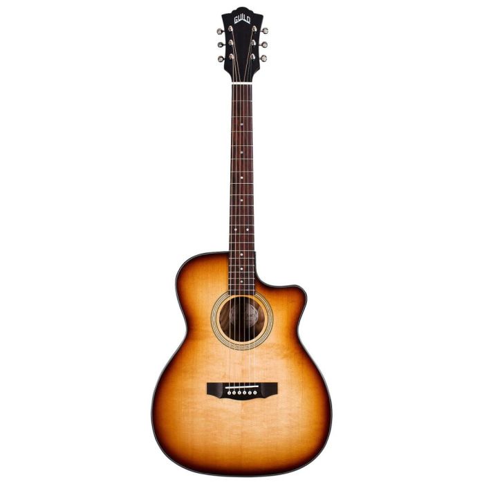 Overview of the Guild OM-260CE Deluxe Burl Acoustic Guitar