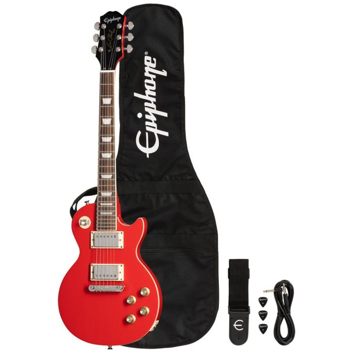 Epiphone Power Players Les Paul Lava Red, full package