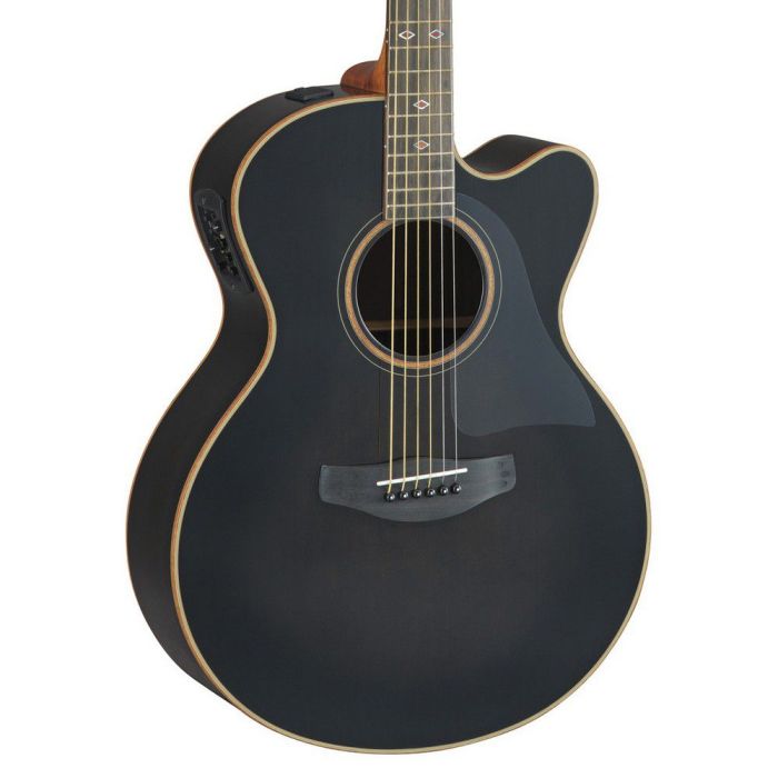 Yamaha CPX1200 MKII Electro Acoustic Guitar in Black body closeup