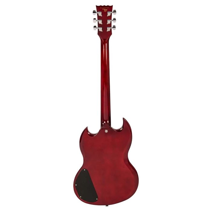 Encore Electric Guitar Cherry Red, rear view