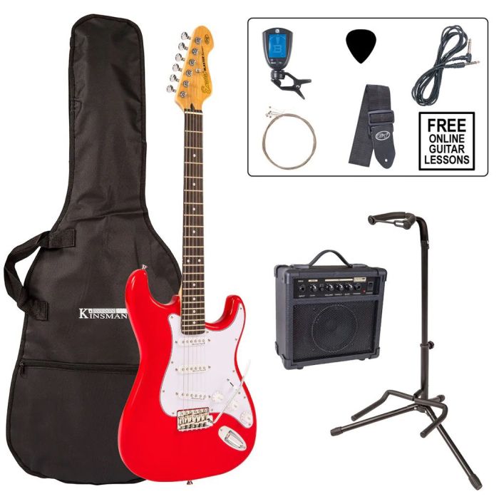 Encore Electric Guitar Outfit Red, unboxed