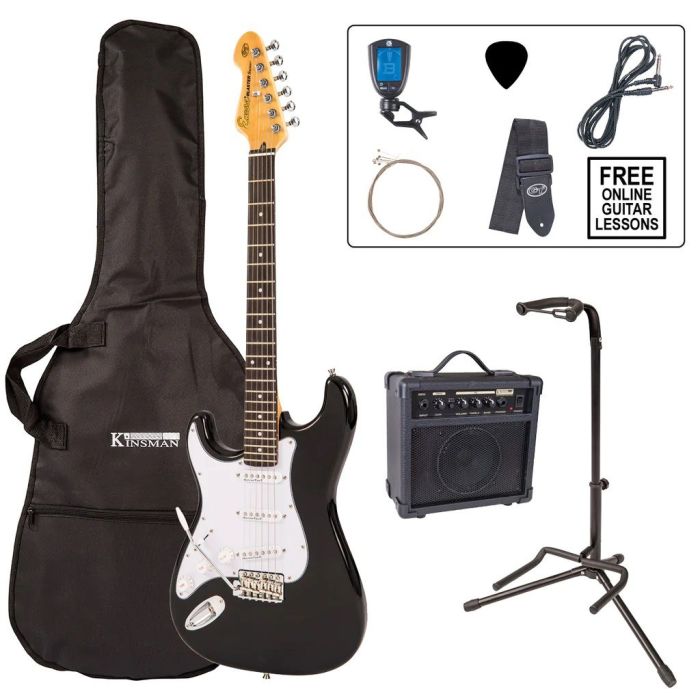 Encore Electric Left Hand Guitar Outfit Gloss Black, unboxed