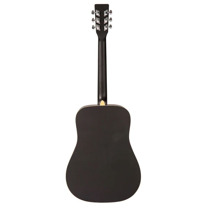 Encore Acoustic Guitar Black, rear view