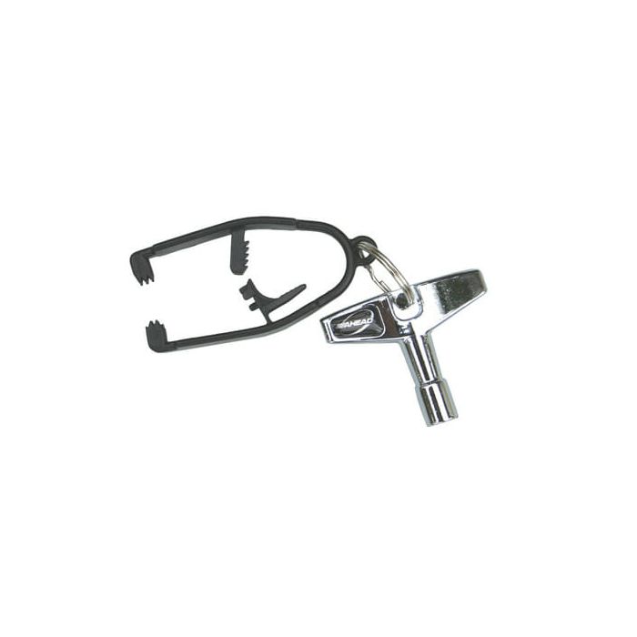 If innovation is your game, then this drum key is for you. The clip allows the drummer on the go to fasten their drum key to almost anything so that its easily accessible and quick to find.
Ahead Klip It Drumkey