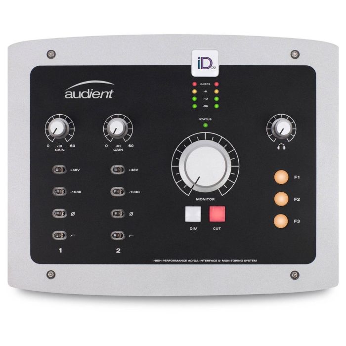 Main view of the Audient iD22 USB Audio Interface