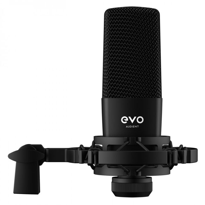 View of the SR1 Condenser Microphone included in the EVO By Audient EVO SRB Recording Pack