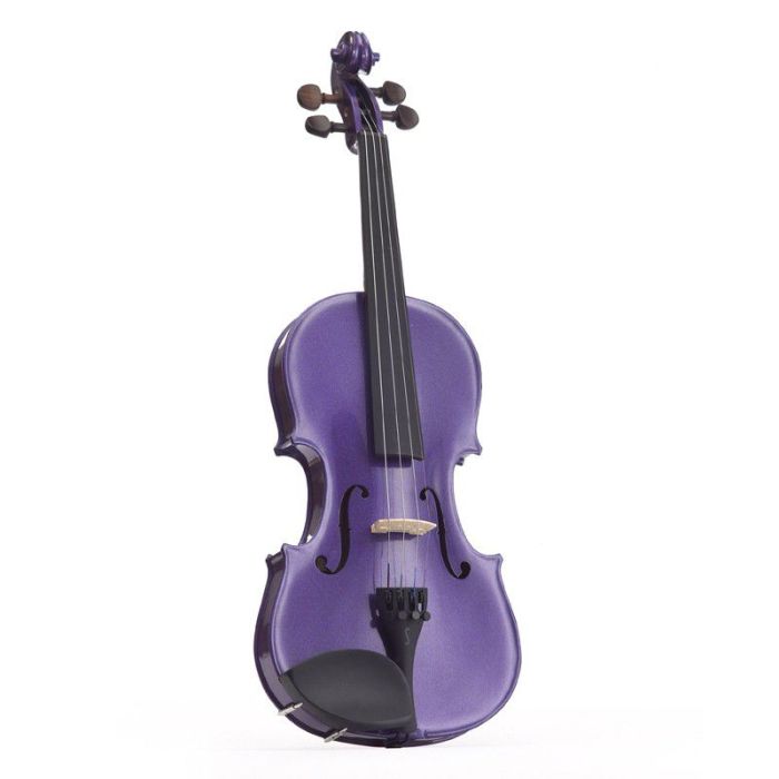 Harlequin Violin Outfit Purple 4 4, front view