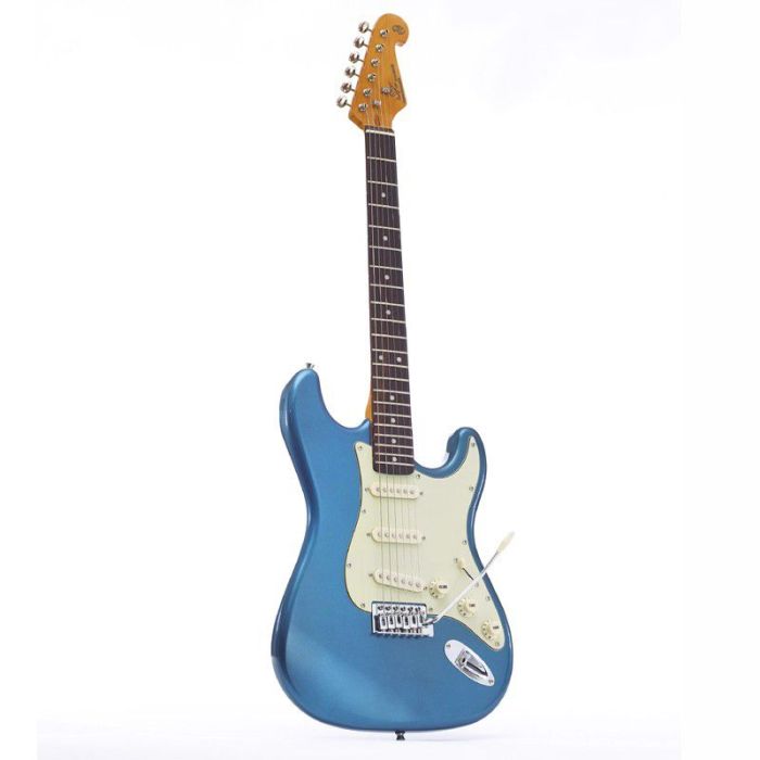 SX Electric Guitar SC Blue, front view