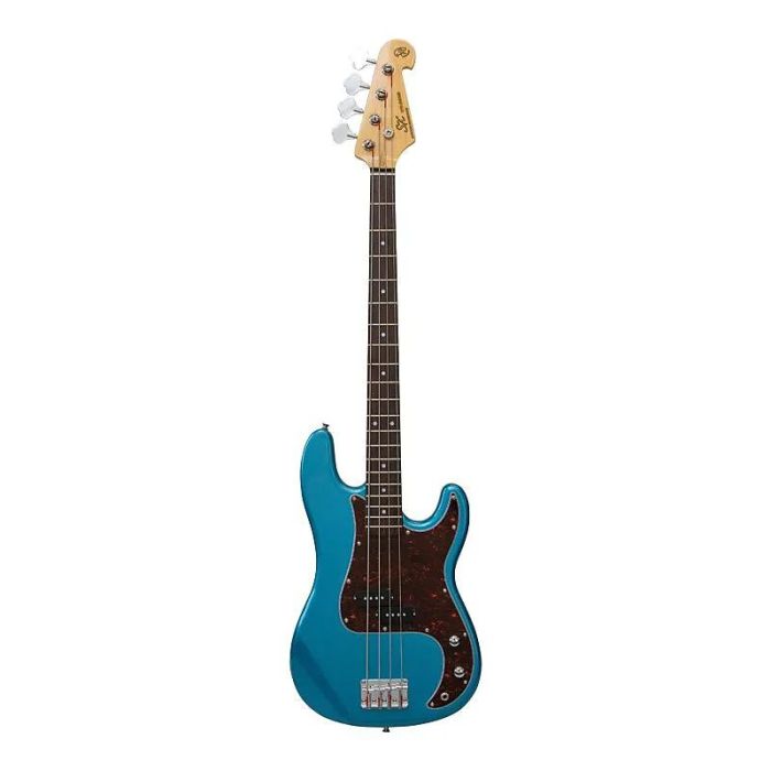 SX Electric Bass PB Blue 3 4, front view