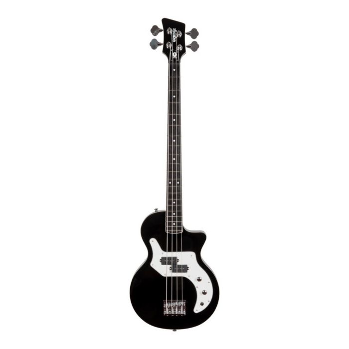 Orange O Bass Electric Bass, Black front view