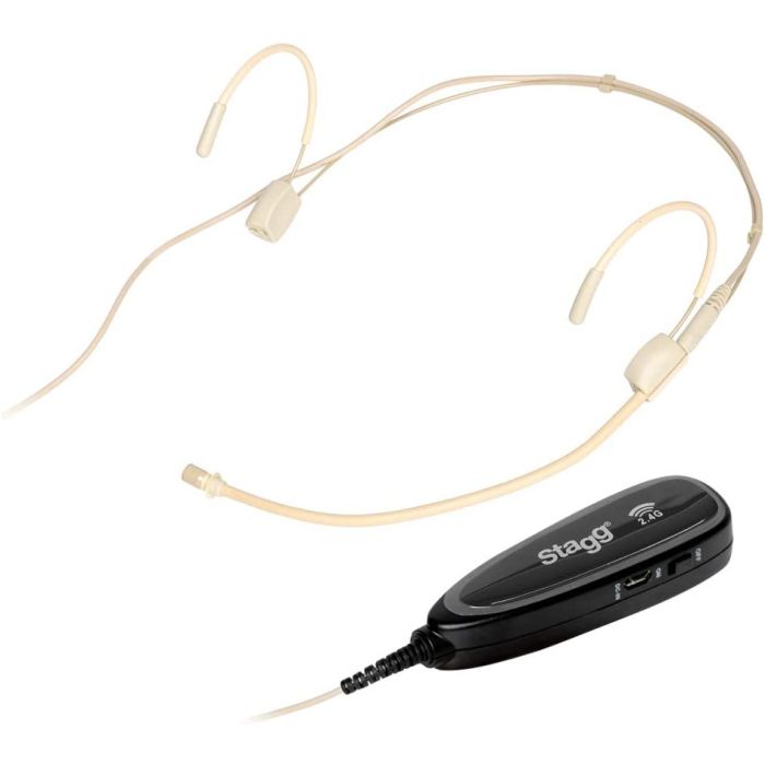 Overview of the Stagg Beige Wireless Headset Microphone Set