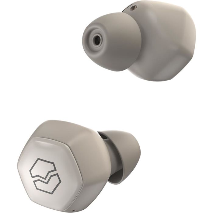 Overview of the V-Moda Hexamove True Wireless Earbuds, Sand White