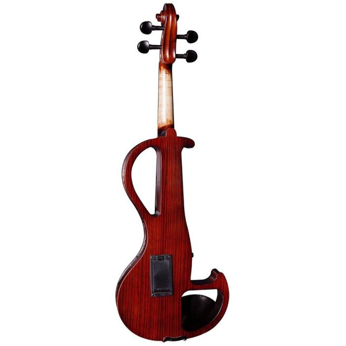 Hidersine Electric Violin Outfit Zebrawood, rear view