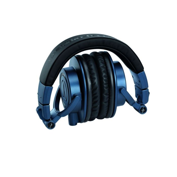 Folded view of the Audio Technica ATH-M50xBT2DS Wireless Headphones, Deep Sea Ltd Edition