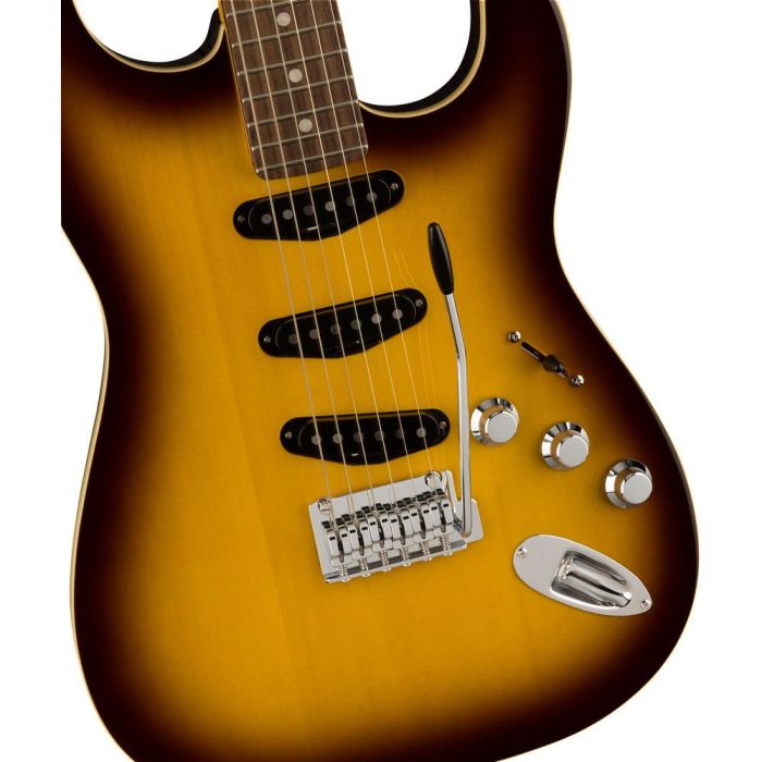 Fender Aerodyne Special Stratocaster Chocolate Burst, body closeup