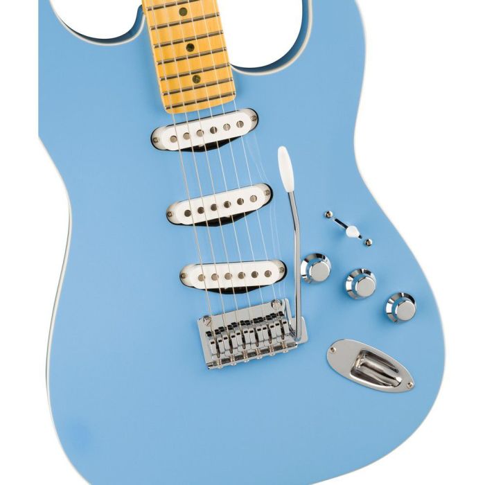Fender Aerodyne Special Stratocaster California Blue, body closeup