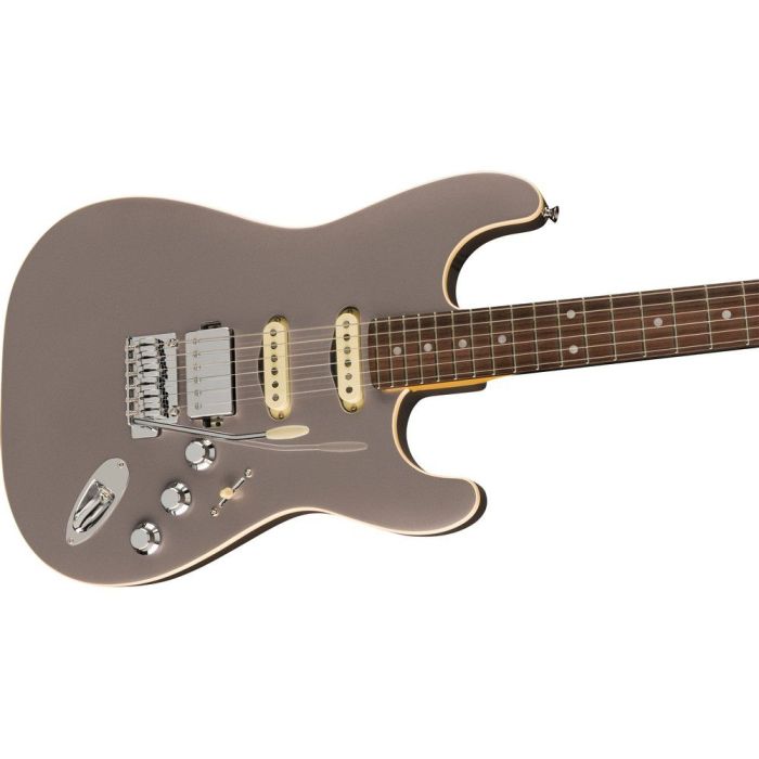Fender Aerodyne Special Stratocaster HSS Dolphin Gray Metallic, angled view