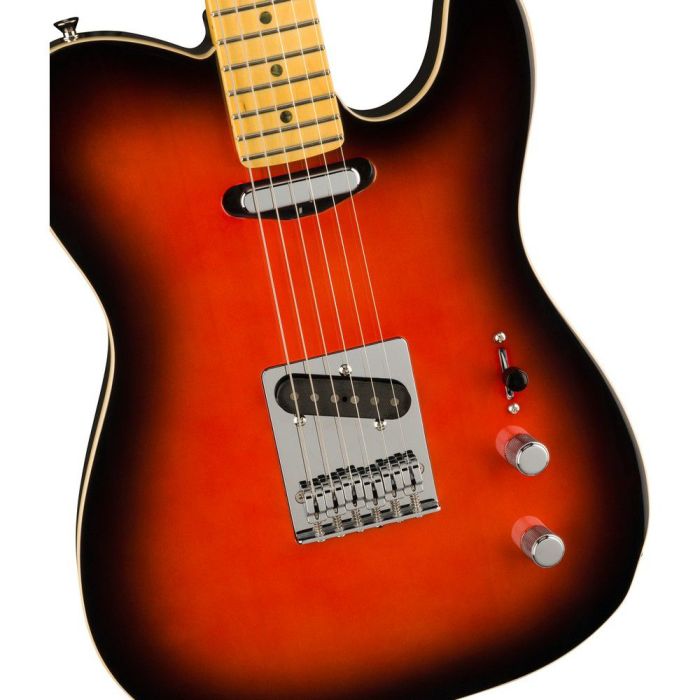 Fender Aerodyne Special Telecaster Hot Red Burst, body closeup