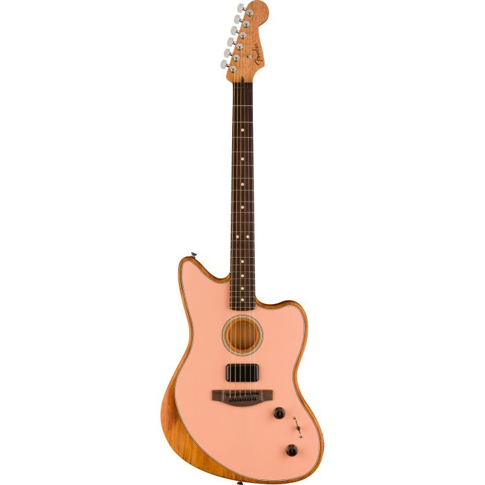 Fender Acoustasonic Player Jazzmaster Shell Pink, front view