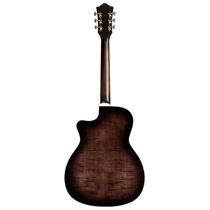 Guild Om-260ce Deluxe Trans Black Burst Acoustic Guitar, rear view
