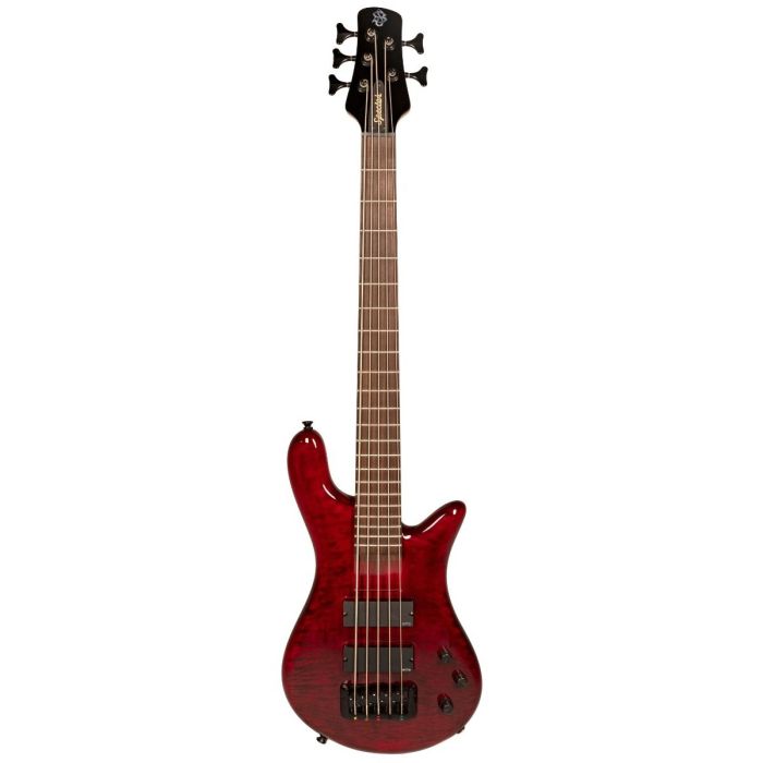 Spector Bantam-5 5-String Electric Bass, Black Cherry Gloss front view