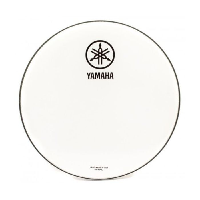 Yamaha Drum Head 18 With New Yamaha Logo, P3 White top-down view