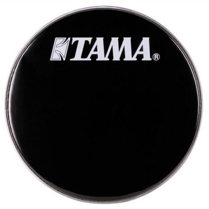 Tama 22 Black Resonant Head White Logo, front view