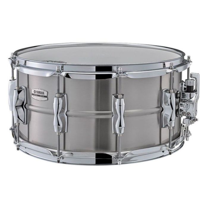 Yamaha Recording Custom 14x7 Stainless Steel Snare, front view