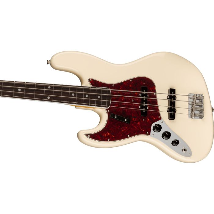 Fender American Vintage Ii 66 Jazz Bass Lh Rw Olympic White, angled view