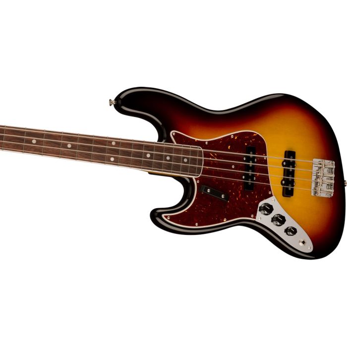 Fender American Vintage Ii 66 Jazz Bass Lh Rw 3 Tone Sunburst, angled view