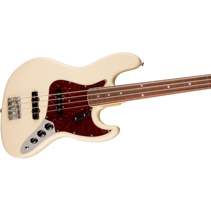 Fender American Vintage Ii 66 Jazz Bass Rw Olympic White, angled view