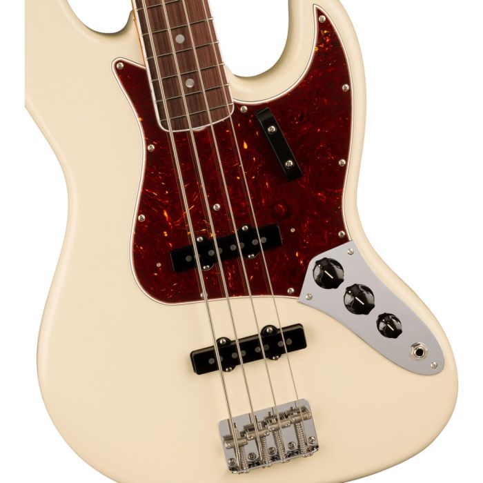 Fender American Vintage Ii 66 Jazz Bass Rw Olympic White, body closeup