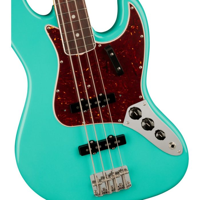 Fender American Vintage Ii 66 Jazz Bass Rw Sea Foam Green, body closeup