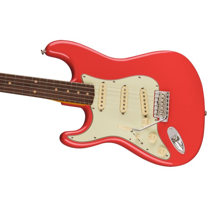 Fender American Vintage Ii 61 Strat Lh Rw Fiesta Red, angled view