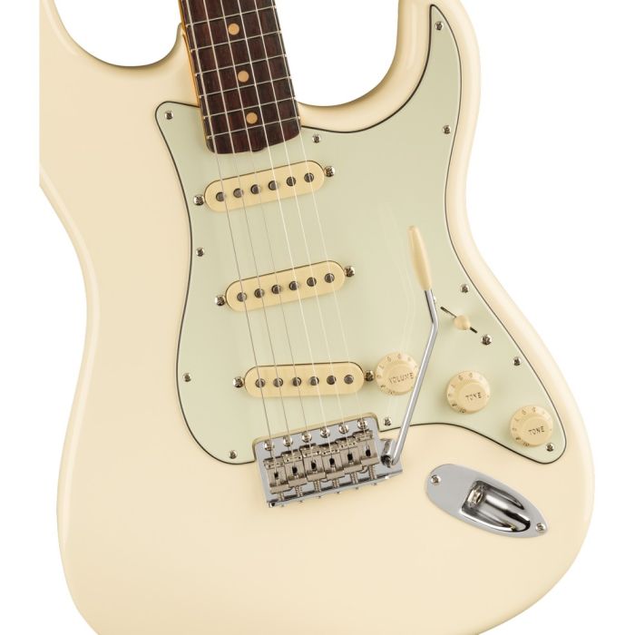 Fender American Vintage Ii 61 Strat Rw Olympic White, body closeup