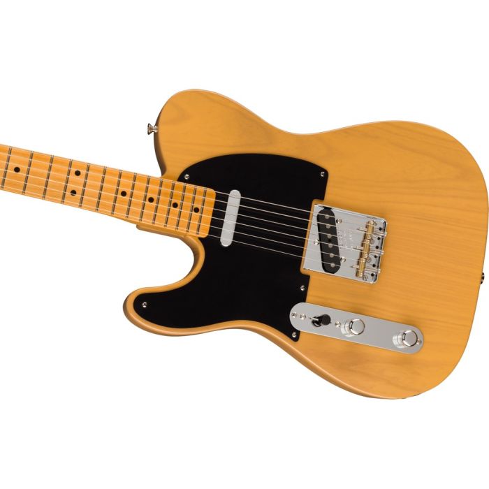 Fender American Vintage Ii 51 Tele Lh Mn Butterscotch Blonde, angled view