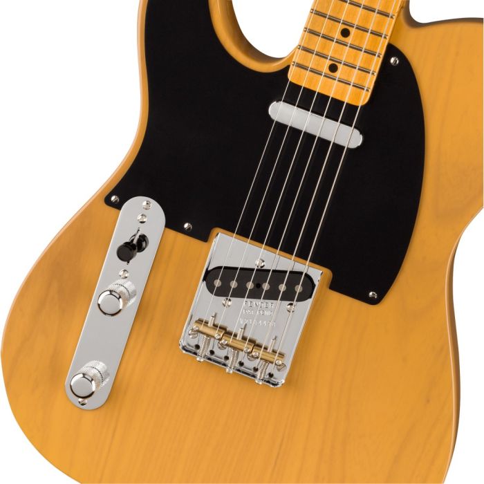 Fender American Vintage Ii 51 Tele Lh Mn Butterscotch Blonde, body closeup