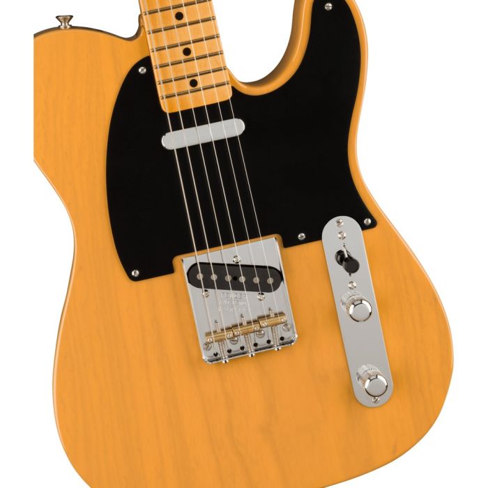 Fender American Vintage Ii 51 Tele Mn Butterscotch Blonde, body closeup