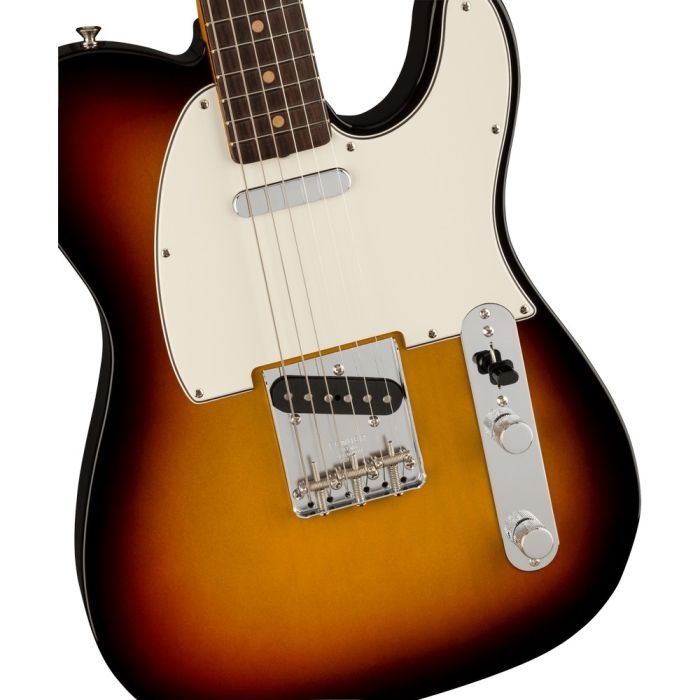 Fender American Vintage Ii 63 Tele Rw 3 Tone Sunburst, body closeup