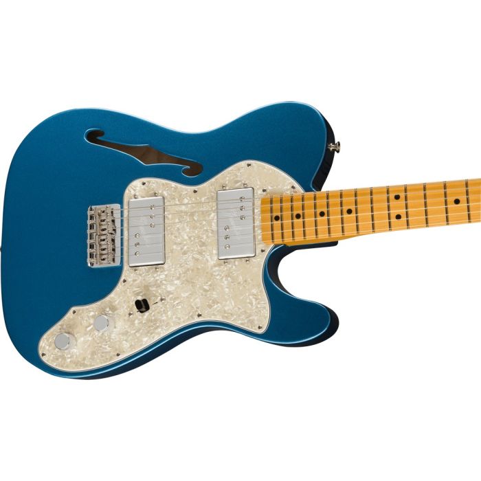 Fender American Vintage Ii 72 Tele Thinline Mn Lake Placid Blue, angled view