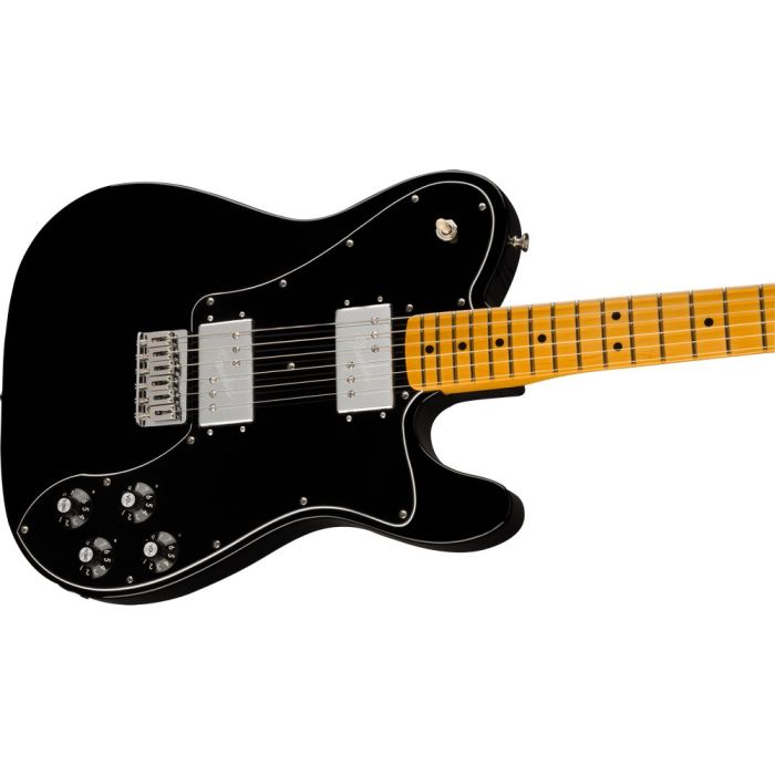 Fender American Vintage Ii 75 Tele Deluxe Mn Black, angled view
