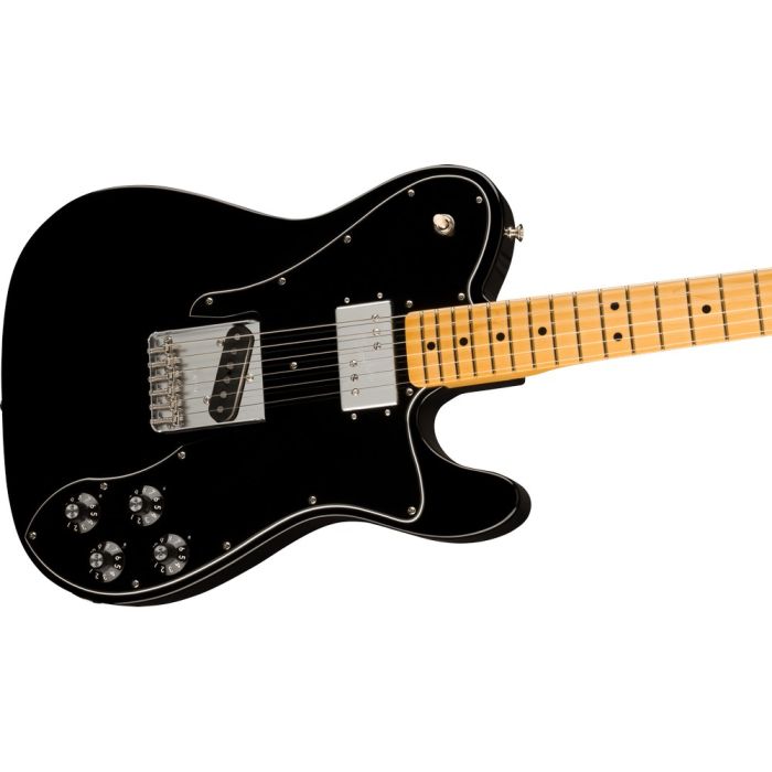 Fender American Vintage Ii 77 Tele Custom Mn Black, angled view