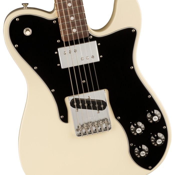 Fender American Vintage Ii 77 Tele Custom Rw Olympic White, body closeup