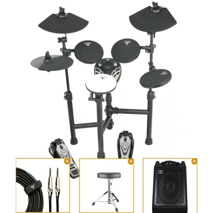 TourTech TT-12S Electronic Drum Kit with Monitor Pack
