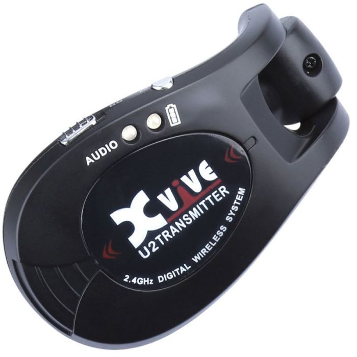 Xvive Wireless Guitar Transmitter Only Black, front view