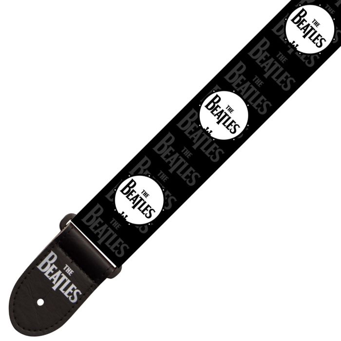 The Beatles Guitar Strap Black, front view