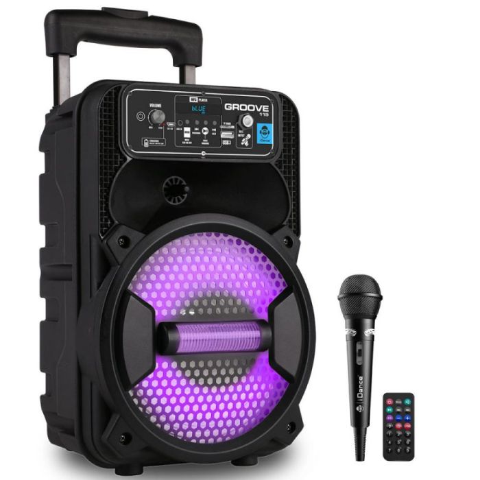 Idance Groove 199 Portable Bluetooth Speaker, front view