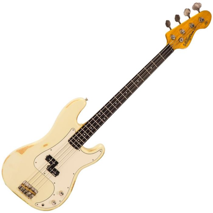 Vintage V4 Bass Icon Distressed Vintage White, front view