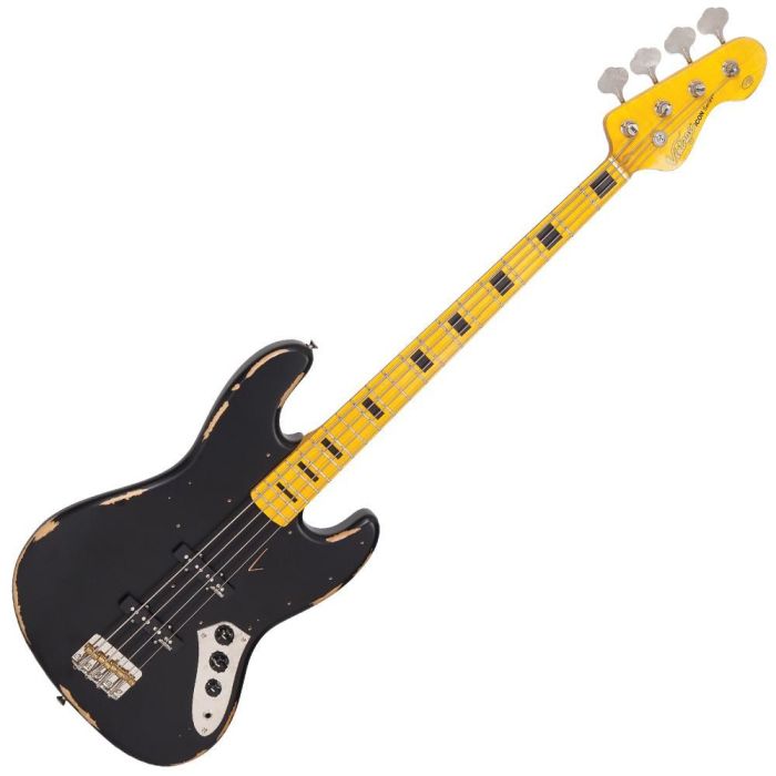 Vintage V4 Icon Bass Distressed Black, front view
