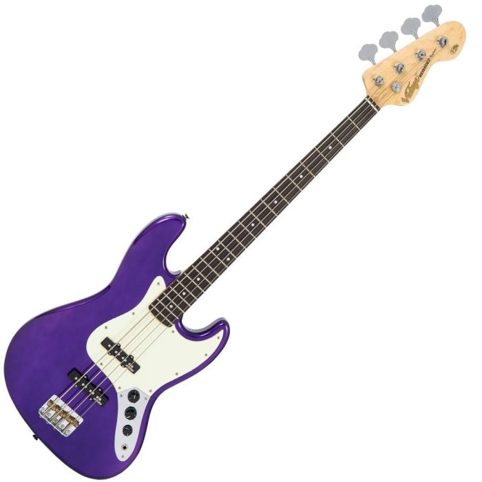 Vintage Vj74 Bass Pasadena Purple, front view